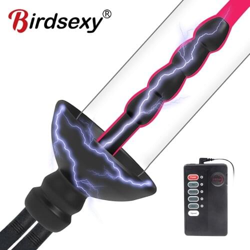 Penis G spot Vibrator Electro Shock Penis Plug Sex Toy For Men Stimulator Electric Urethral Sound Stretching Dilator Adult Toys