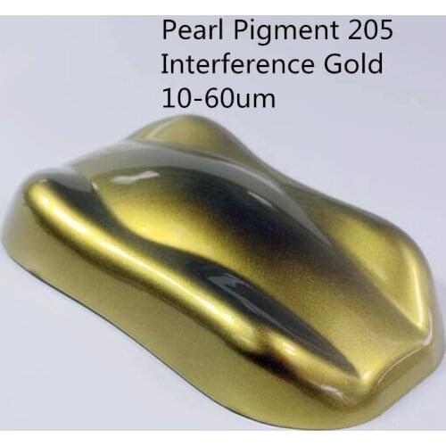 Pearl gold natural mica pearl pigment powder, interference gold 205 1 lot 25 grams per bag