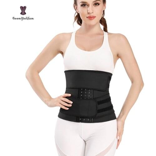 2020 Latest Design Women Body Shaper Slimming Corset Underbsut Girdle Belt Double Strap Waist Trainer With Hook