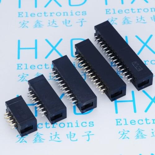 10PCS DC3 6P 8P 10P 14P 16P 20P 26P 30P 34P 40P 50P 2.54mm Socket Header Connector ISP Male Double-spaced Straight IDC JTAG