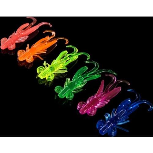 10Pcs/Lot Silicone Baits 6cm 4g Soft Fishing Lure High Artificial Shrimp Bait No Hook Sea Fishing Cute Fishing Lure Dropshopping