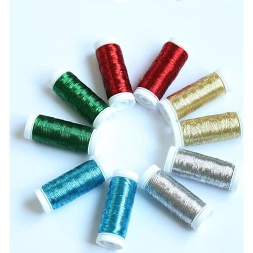 2019 Time-limited French Embroidery, Export High Quality Gold And Silver Thread, Crochet, Metal Hook Bead 200 Meters One Roll