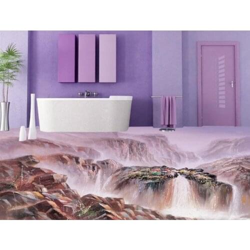 3d wallpaper waterproof 3d flooring Landscape 3D flooring pvc self-adhesive wallpaper 3d floor painting wallpaper