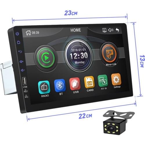 9inch hd Mp5 Player 1 DIN Auto Navigation Universal Audio Player With Rear View Camera USB FM BT Support Mirror Link mp5