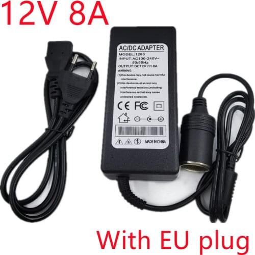 AC Power Supply Adapte12V 8A Power Adapter 110V 220V to 12V Car Cigarette lighter Converter inverte