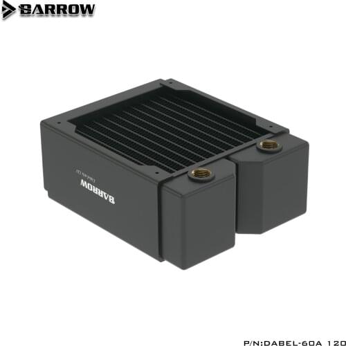 BARROW 60mm Thickness Copper 120mm Radiator Computer Water Discharge Liquid Heat Exchanger G1/4 Threaded use for 12cm Fans