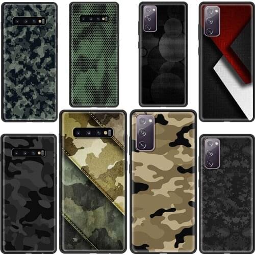 Phone Case Cover for Samsung Galaxy S20 FE S10 S10E S20 Ultra 5G S9 S8 Plus S7 Egde Coque Camouflage Pattern Camo Military Army