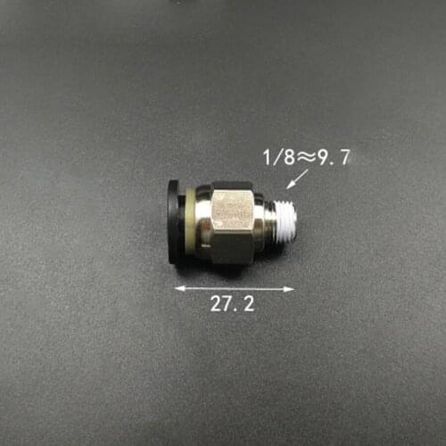 DN6 1/8" BSP Male x 10mm Hose Black Cap Brass Push In to Connect One Touch Fitting Pneumatic Air