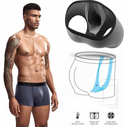 JOCKMAIL Brand Clothing for Men Modal Cotton 3D Hammock Mesh Bag U Convex Mens Boxer with Bulge Pouch Slip Underwear4PCS