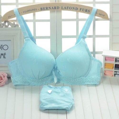 Summer thin section Japanese cute student girl underwear suit sweet little girl small bra gathers bra set 233