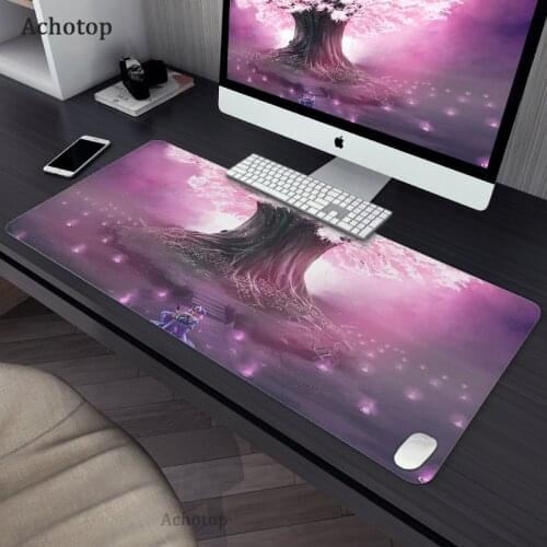 Cherry Blossom Flower Mouse Pad Gamer Design Diy Design Large Extended Pink Mousepad Size 400x900 Gaming Mat Mouse Pad Desk Mat