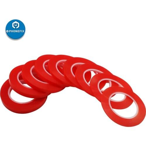 Phone pcb Repair tape Length 25M Red Film Double Sided Transparent Tape Heat/Cold Resistant PET Strong Adhesive Tape Sticker