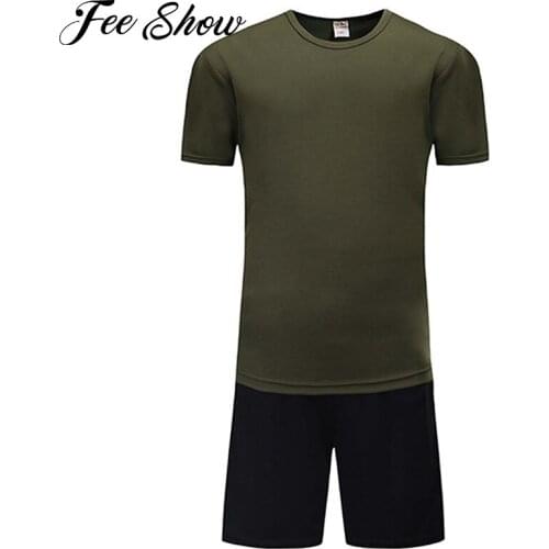 2Pcs Summer Breathable Sport Suit Boys Girls Workout Sets Camouflage Print T-shirt Shorts Kids Students Training Exercise Outfit