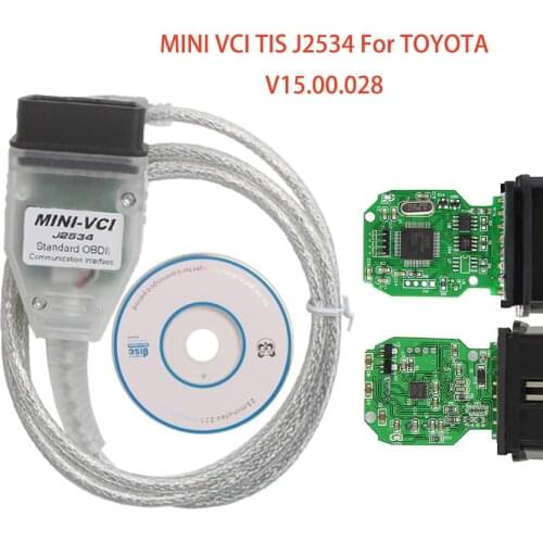 MINI VCI V15.00.028 TIS Techstream OBD2 Scanner Interface For TOYOTA MINI-VCI J2534 OBDII OBD2 Auto Scanner Diagnostic Cable
