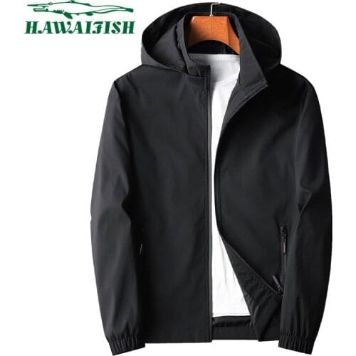 Hawaifish brand jacket men 2021 autumn new casual hooded hot sale windbreaker male high quality fashion style chaqueta hombre