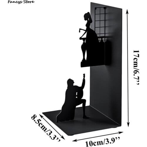 Modern Simple European Wrought Iron Character Book Stand Knight And Witch Reader Book Shelf Decoration Desk Book Stand Creative