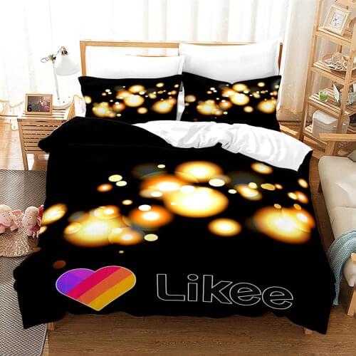 Likee Bedding Set Single Twin Full Queen King Size Lover Likee Bed Set Childrens Kid Bedroom Duvetcover Sets Heart-shaped 004