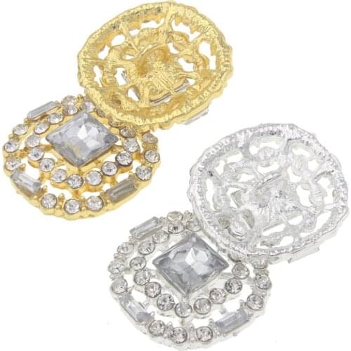 5pieces Rhinestones Button For Sewing Clothes Crystal Botones Decoratives Weddings Handmade Accessories Embellishments