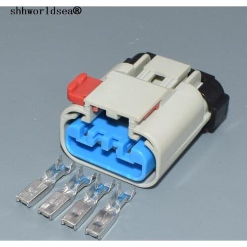 Shhworldsea auto 4p 2.8mm electric male plug cablewaterproof wire harness connector 54200410