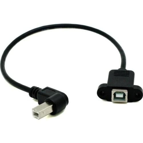 Elistooop USB B Male to Female Printing Cable Printer Scanner Extension Cord Panel Mount Extend Cable