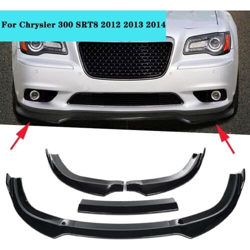 Carbon 3PCS Car Front Bumper Protector Diffuser Splitter Guard Body Kit Spoiler Cover Trim For Chrysler 300 SRT8 2012 2013 20