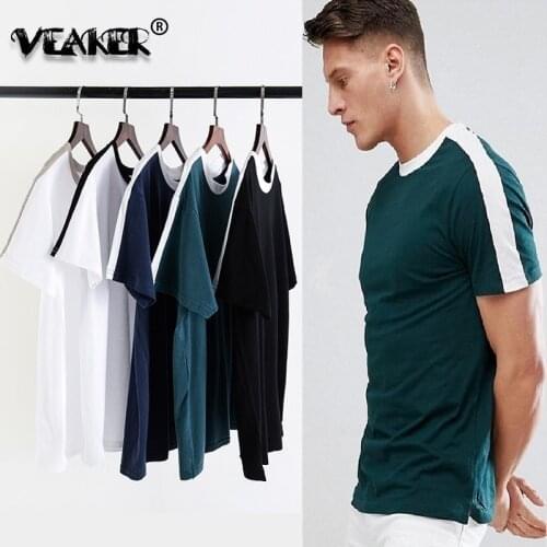 VEAKER Mens Striped T-shirts