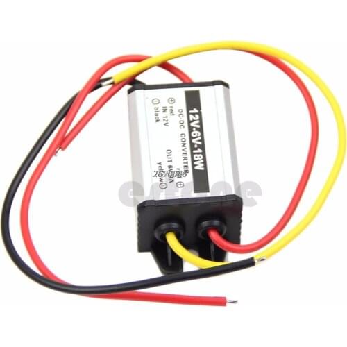 Waterproof DC to DC buck Converter 12V to 6V 18W Power Supply Module