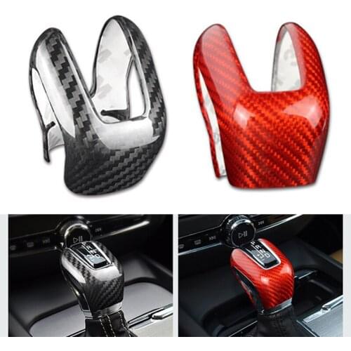 High Quality Carbon Fiber Gear Shift Collars for Volvo XC60 S90 XC90 S60 V60 V90 Car Gear Shift Knob Cover Car Interior Decor