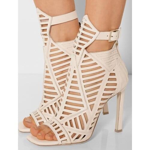 ASHIOFU Handmade Ladies High Heel Sandals Cut-out Buckle Strap Peep-toe Sexy Party Prom Shoes Dress Evening Fashion Sandal Shoes