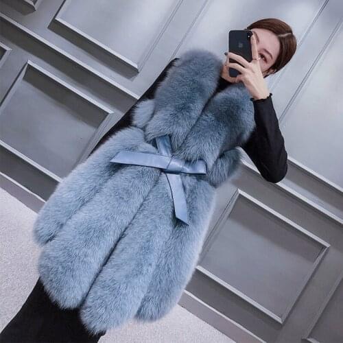 Coat Women Clothes Real 2020 Autumn Winter Slim Fur Vest Jacket Fashion Sleeveless Waistcoat Manteau Femme WJ1807 YY2230