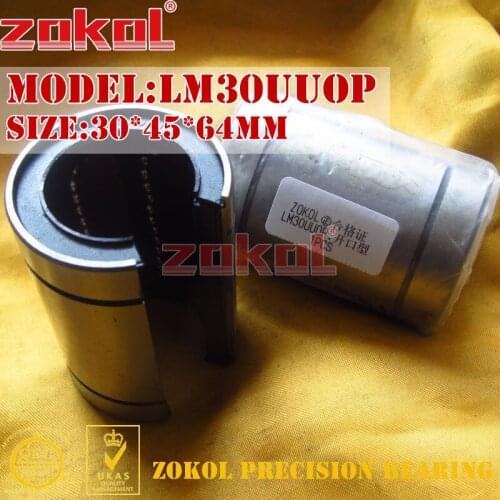 ZOKOL LM30UU OP bearing LM30UUOP Open linear motion bearing 30*45*64mm