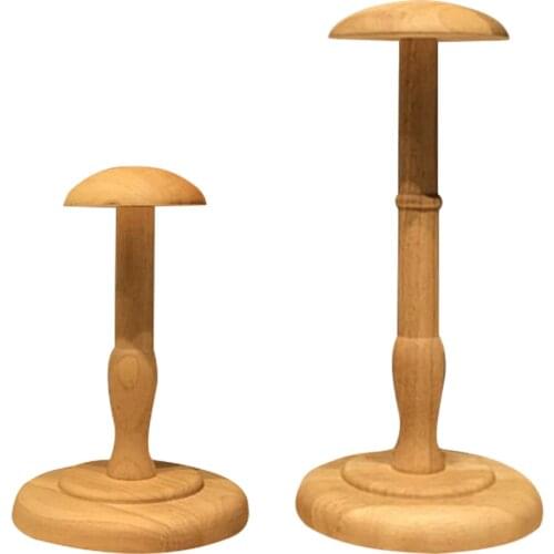 2pcs M+L Hat Hodler Rack Freestanding Cap Wig Display Stand Organizer Brown