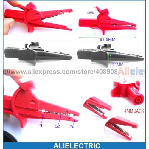 2X 1000V Alligator Clip for 4mm Banana Plug Test Probes