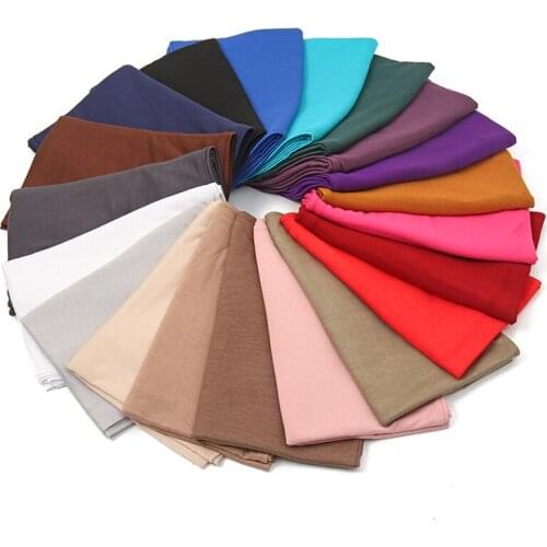2020 New Arrival Modal Hijabs Scarf Heavy Shawls Big Size Muslim Head Wraps Solid Color Mufflers Turbans 10PCS/Lot Wholesale