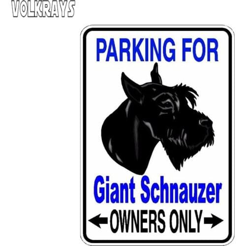 Volkrays Cartoon Car Sticker Giant Schnauzer Dog Hipster Animal Accessories Reflective Waterproof Sunscreen PVC Decal,13cm*9cm