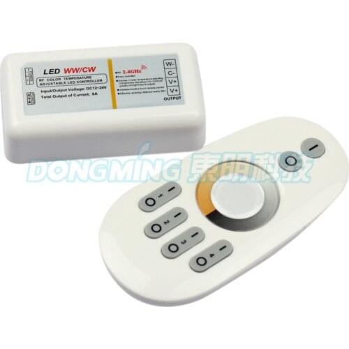 12v-24v 2.4g Wireless led controller Group Division LED Light rf Remote Controller with Bright led Color Temperature controller