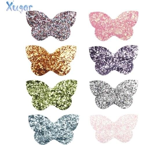 10pcs/lot Glitter Shiny Patch Hairbow Animal Model Accessories DIY Handmade Materials Apparel Sewing Patch Clothes Bags Decor