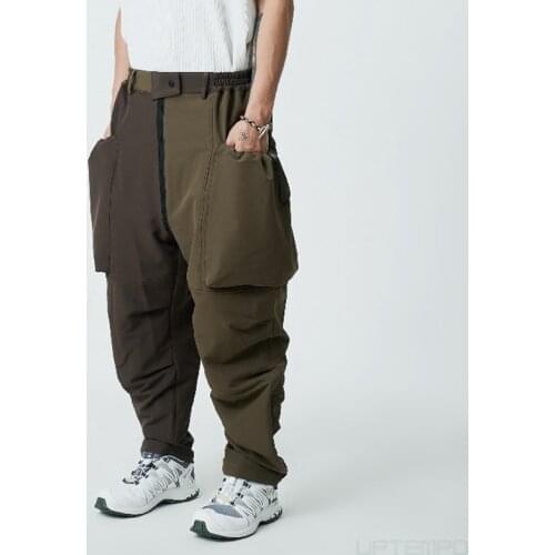 Symbiotic Efffect Multi form spliced zipper stitching slacks cargo pants techwear streetwear gorpcore japanese style