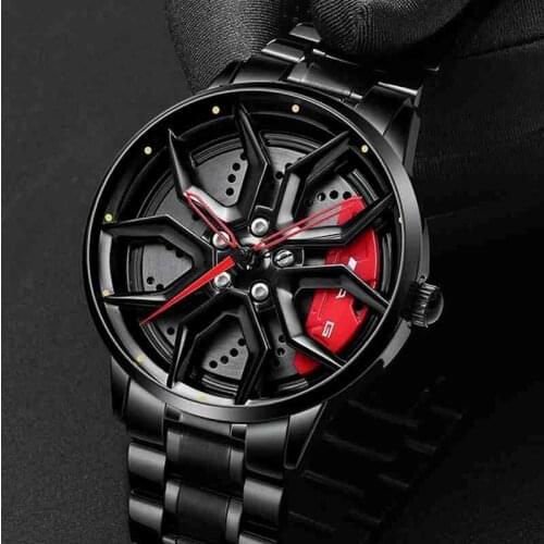 Real 3D Wheel Watch For Men Rim Hub Top Brand Luxury Trend Sports Car Mens Watch Stainless Steel Fashion mens Quartz Watches