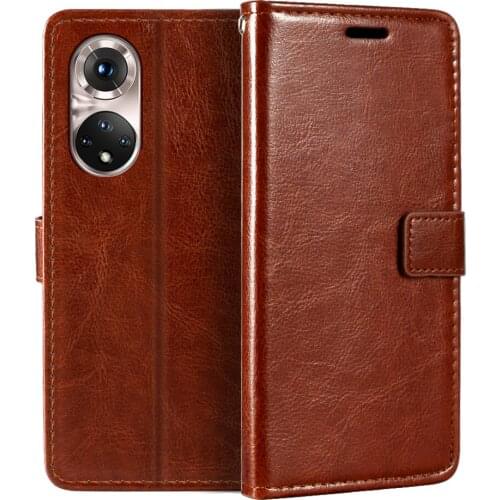 Case For Huawei Honor 50 Pro Wallet Premium PU Leather Magnetic Flip Case Cover With Card Holder And Kickstand For Honor 50 Pro