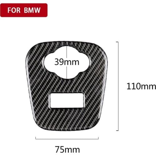 Real Carbon Fiber Car Interior Sticker Car Power Outlet Cover Decorative Sticker Protector Strip for MiniCooper JCW F55 F56