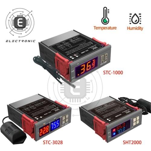 12V 24V 110V 220V Digital Temperature Humidity Controller Incubator Thermostat Humidistat Thermometer Hygrometer Soil Moisture
