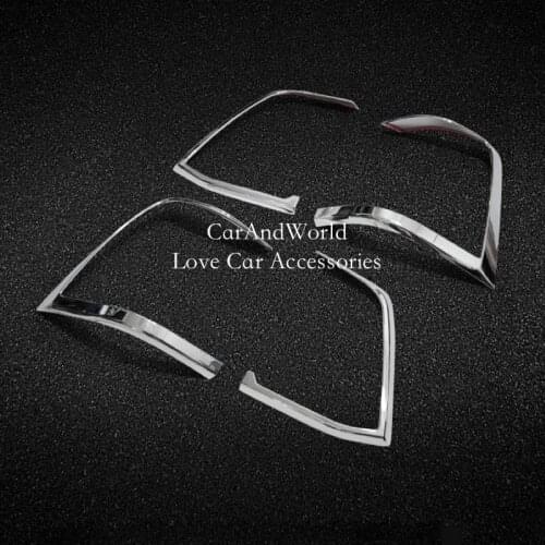 For 2012-2015 Toyota Land Cruiser LC 200 Rear Lights Cover Trim Tail Lamp Frame Decoration ABS Chrome Car-Covers Car Accessories
