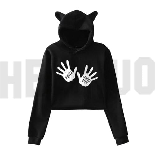 Hot TV Series The Umbrella Academy Season 2 Cat Cropped Hoodies Women Long Sleeve Hooded Pullover Crop Tops 2021 Sexy Clothes