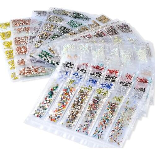 Swarovsky SS4-SS16 Nail Art Decoration Stones Shiny Gems Manicure Accessories 20 Colors