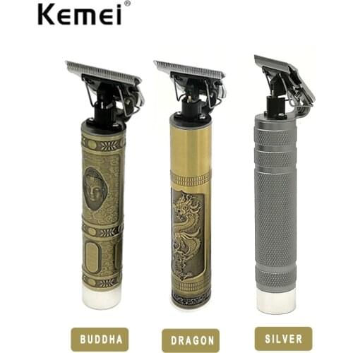 KEMEI KM-1974 Professional Hair Clipper Barber Carving Crafs Buddha Retro Cordless Trimmer Men T-shape Hair Cutting Machine
