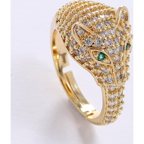 LUALA Full CZ Inlaid Animal Ring Opening Personality High Quality Unisex Ring Party Fashion Jewelry Gift Dropshipping