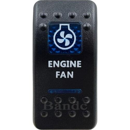 Cover Cap Only！Car Boat RV ENGINE FAN Rocker Switch Cover Cap Blue Window Labeled Control Cap Accessories