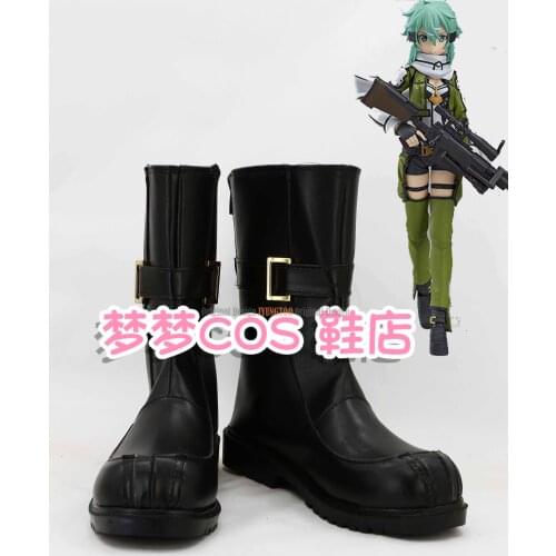 Sword Art Online/SAO Alfheim Online ALO Sinon Anime Characters Shoe Cosplay Shoes Boots Party Costume Prop