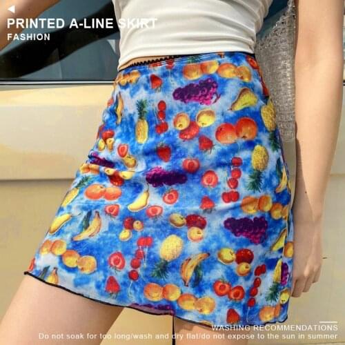 Fashion loose Casual A-word Skirt Printed Skirt Intellectual Woman Sexy 2011 New Trend Printing Butterfly